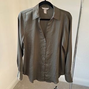 H&M long sleeve blouse size small